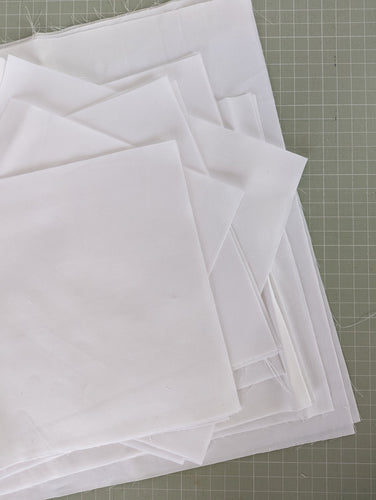 Organic cotton handkerchiefs - assorted sizes, bright white - Accessories - The Conscious Sewist - accessories - handkerchief