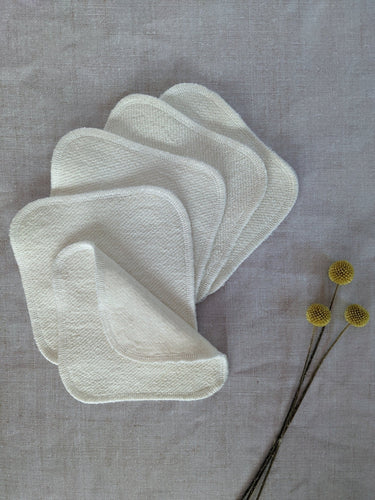Organic Hemp & Cotton Cloth Wipes - The Conscious Sewist - bathroom - facial rounds
