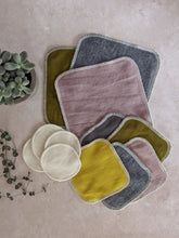 Load image into Gallery viewer, Reusable Cloth Sampler Set - The Conscious Sewist - baby - bathroom
