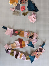 Load image into Gallery viewer, Scrap Fabric Garland - Pink &amp; Mustard - The Conscious Sewist - garland -
