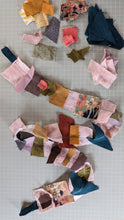 Load image into Gallery viewer, Scrap Fabric Garland - Pink &amp; Mustard - The Conscious Sewist - garland -
